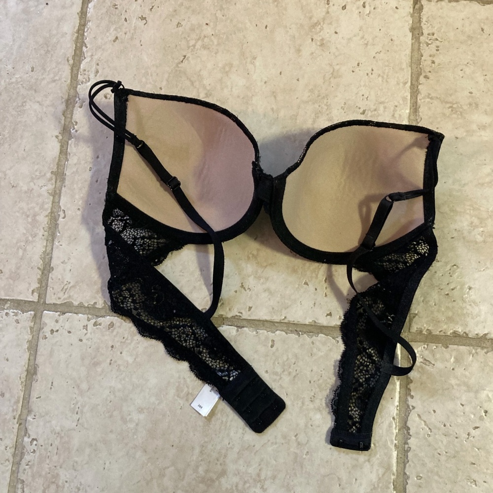 Natori Private Luxuries Black Lace Bra Size 38B Nordstrom Brand - Picture 3 of 7